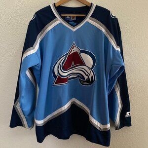 VTG Retro Colorado Avalanche Hockey Jersey Men's Large Bigfoot Stitched NHL
